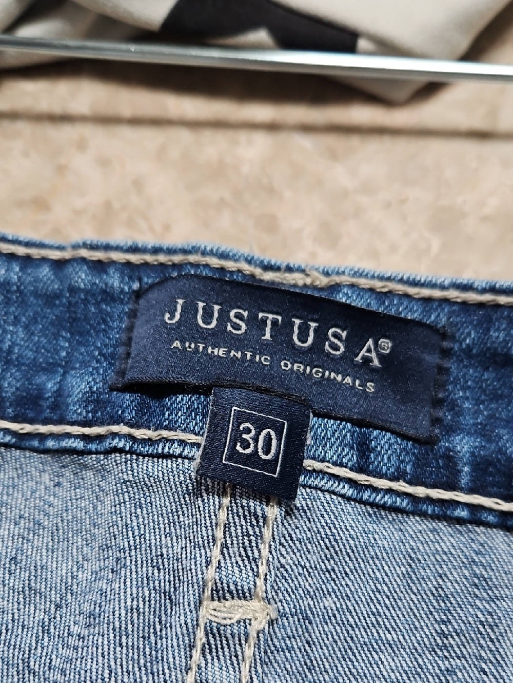 Distressed Light Blue Denim Women's Shorts - Picture 4 of 4